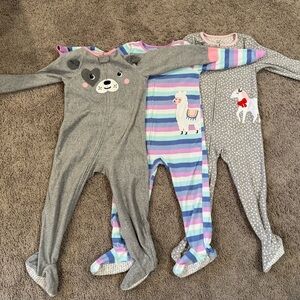 Carter's Kids One Piece Footies - Gray, Pink, Blue